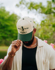 Weekend At The Links Essential Snapback // Cream & Green